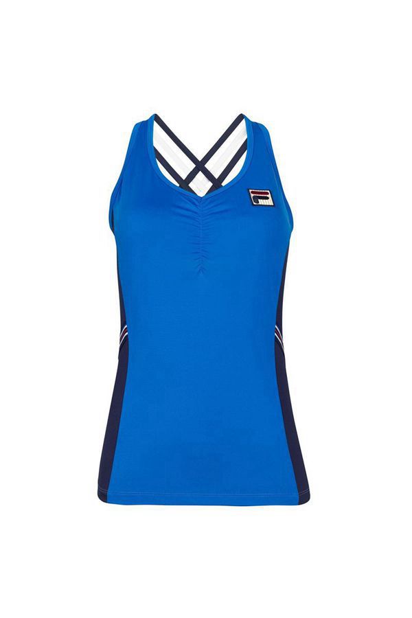 Tops Fila Mujer Fluorescentes Azules - Heritage Cami - España 418327WUG